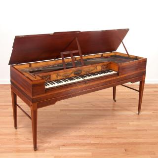 Appraisal: Astor Company inlaid mahogany square piano Astor Company inlaid mahogany