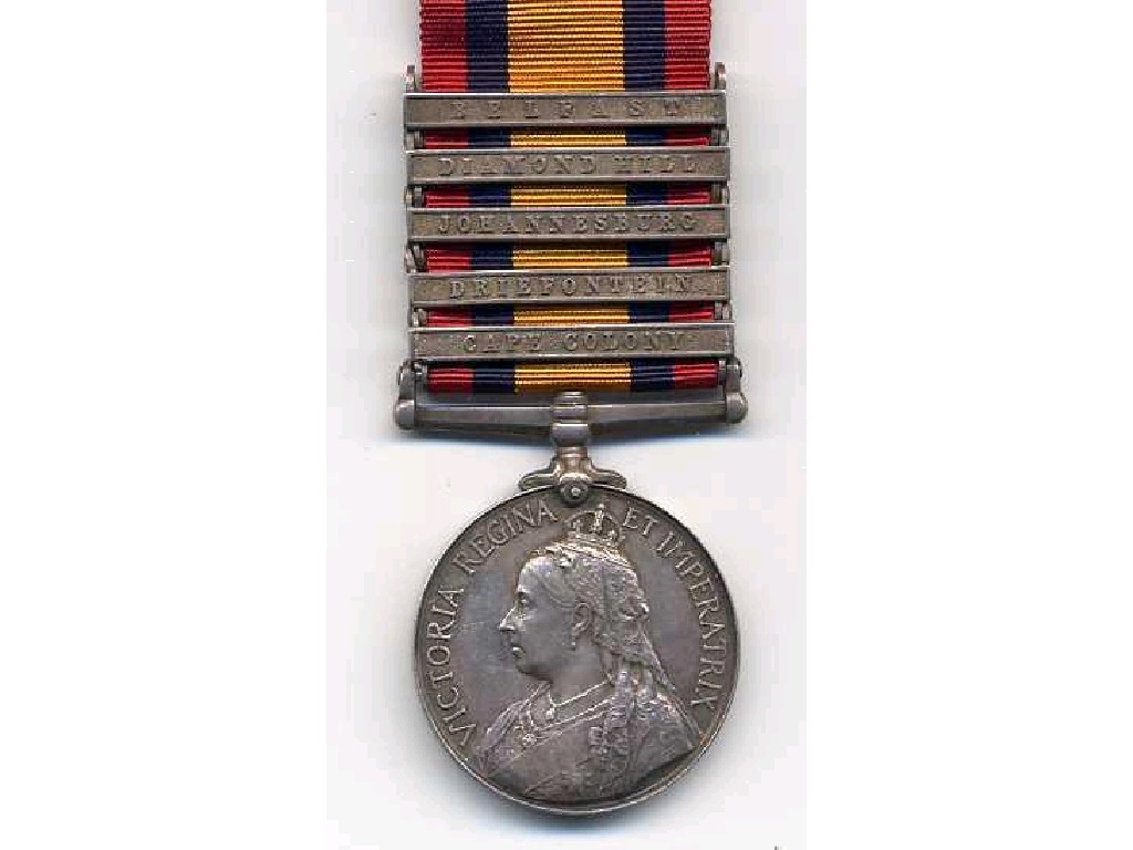 Appraisal: Anglo-Boer War Queen's South Africa Medal five clasps Cape Colony