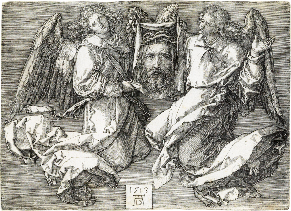 Appraisal: ALBRECHT D RER The Sudarium Held by Two Angels Engraving