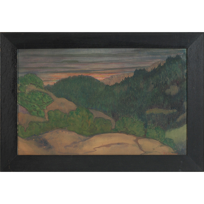 Appraisal: Everett Lloyd Bryant American - Landscape c gouache board x