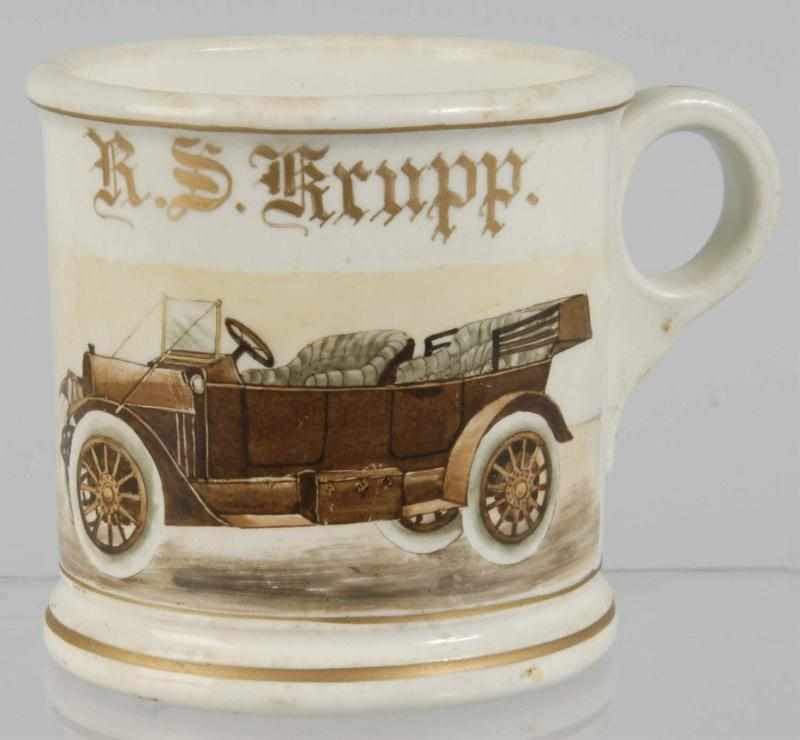 Appraisal: Automobile Touring Car Shaving Mug Description Marked R S Krupp