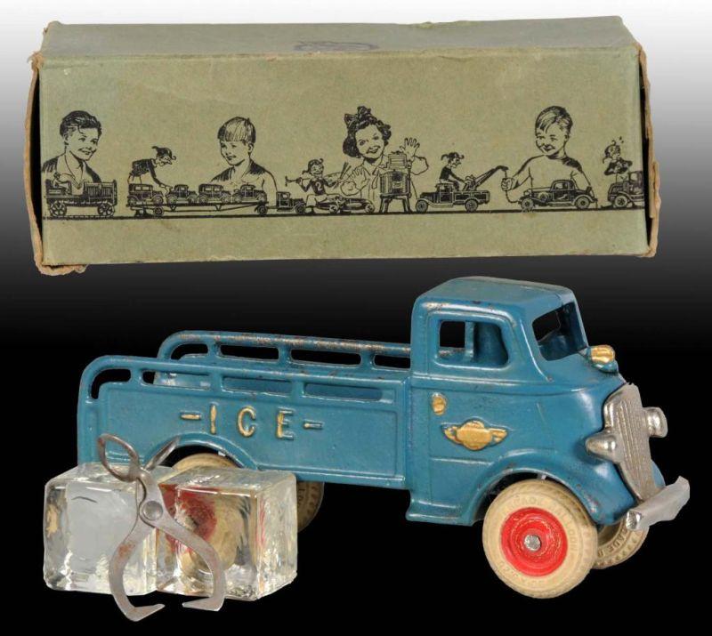 Appraisal: Cast Iron Arcade Ice Truck Toy in OB Description Includes