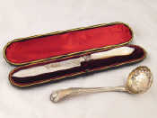 Appraisal: Silver A cased Victorian cake knife with m o p