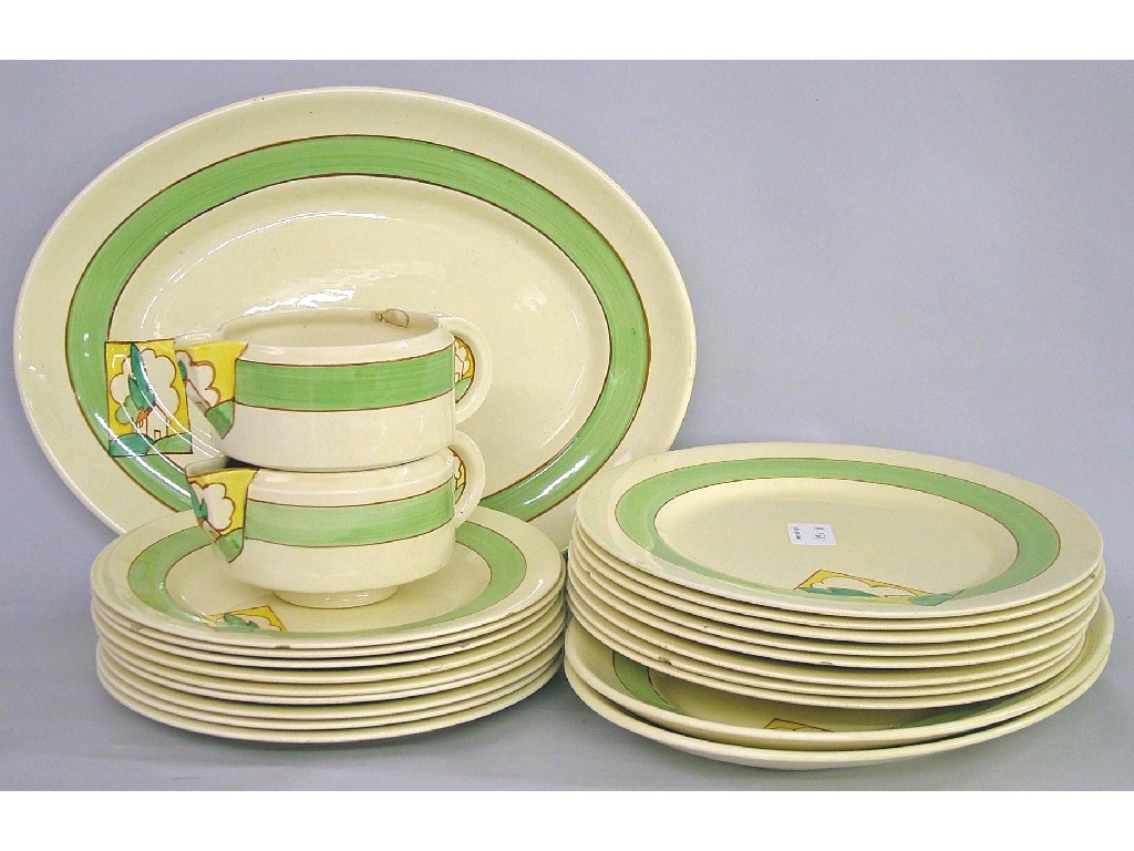 Appraisal: Stroud' part dinner service damages pieces