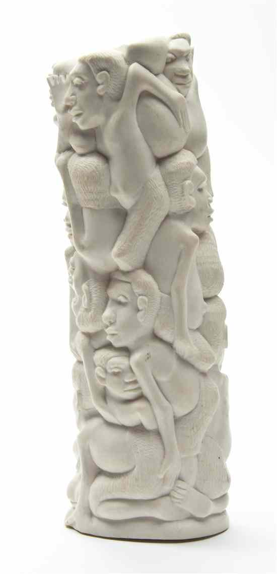 Appraisal: An African Carved Ivory Tusk decorated with figures in relief