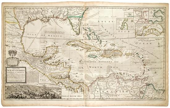 Appraisal: MAP - MOLL Herman A Map of the West-Indies or