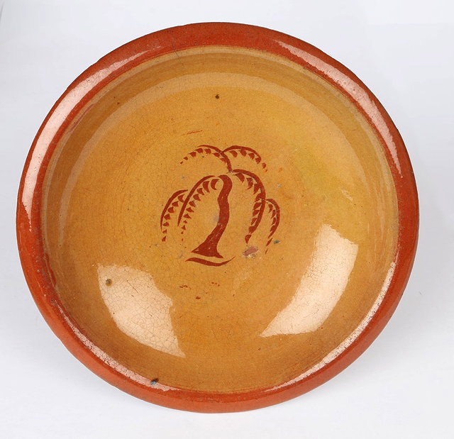 Appraisal: Leach Pottery'Willow' pattern dishpossibly attributable to Bernard Leachimpressed St Ives