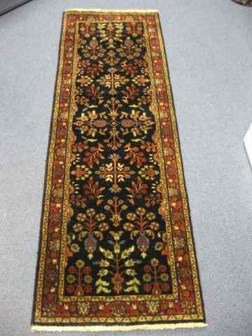 Appraisal: Lillihan Persian Handmade Runner floral on indigio field ' x