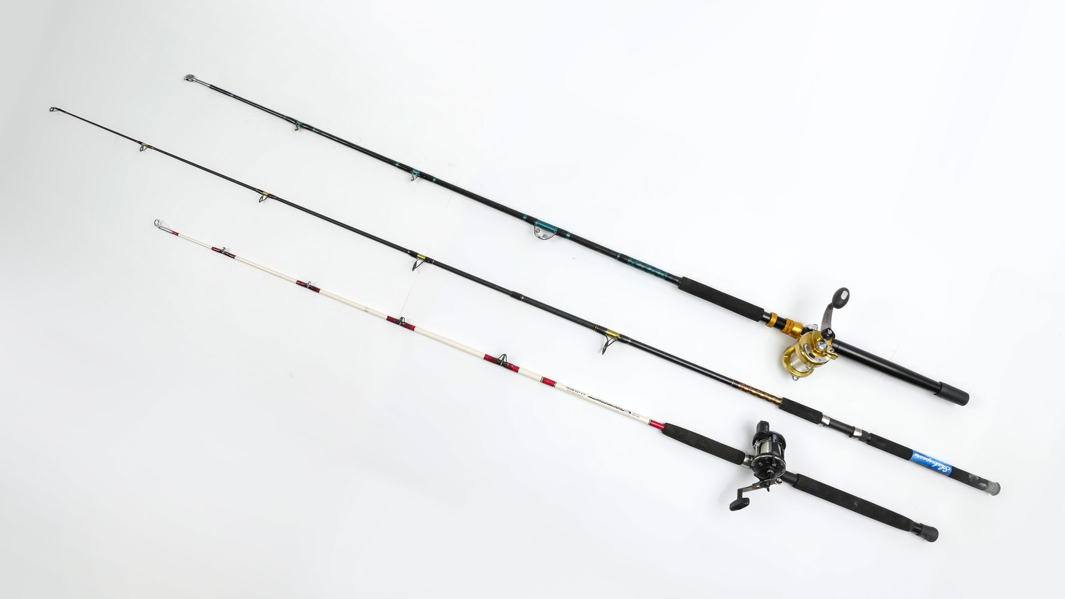 Appraisal: PC FISHING REELS RODS COLLECTION Comprising - Okuma Titus reel