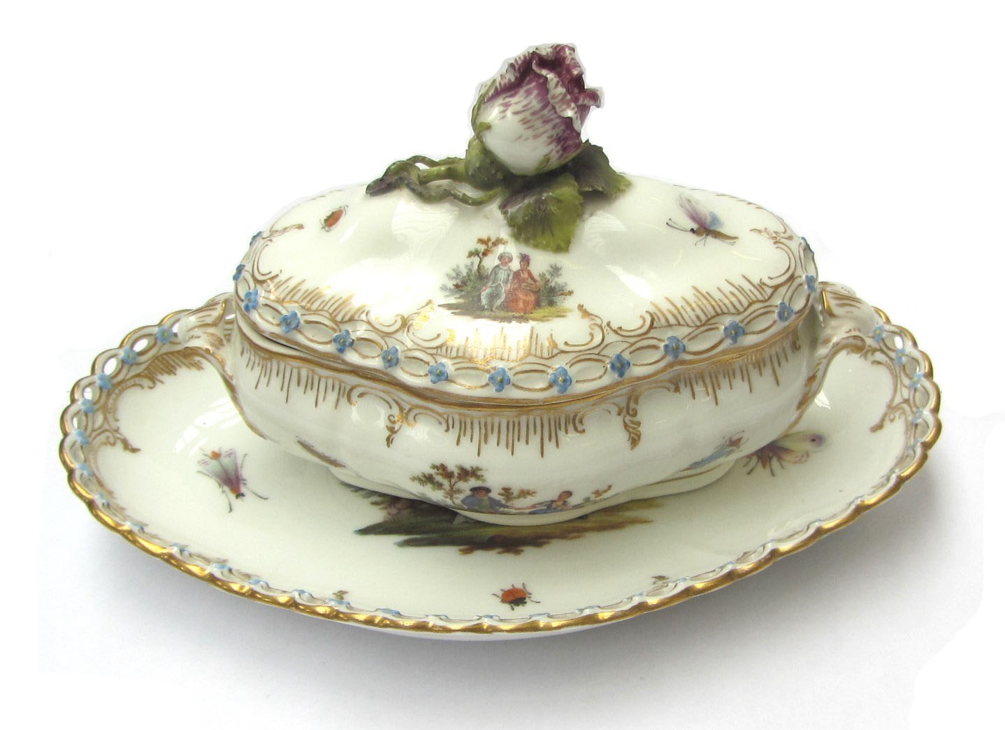 Appraisal: A Berlin porcelain tureen cover and stand late th century