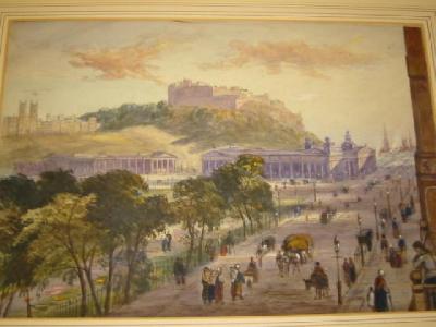 Appraisal: BRITISH SCHOOL Late th Century View of Edinburgh watercolour pencil