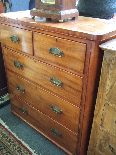 Appraisal: A Victorian chest of two short and three long graduated