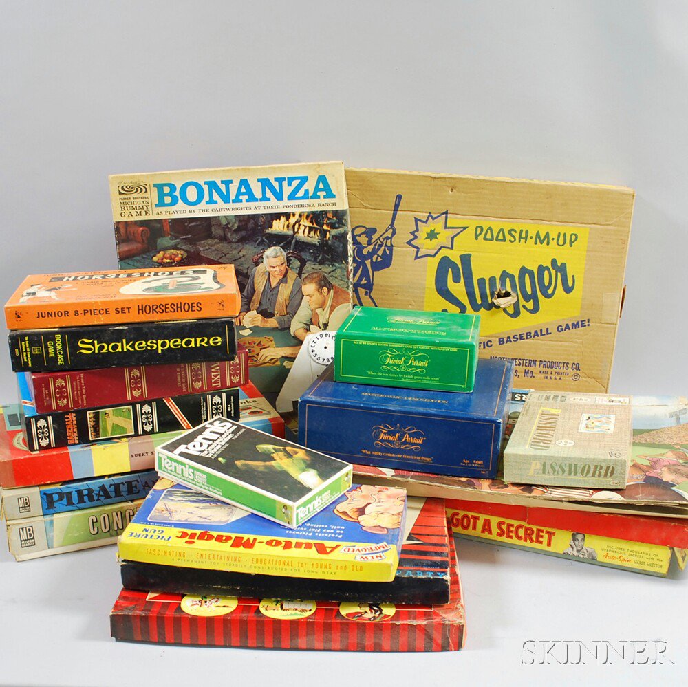 Appraisal: Group of Vintage Board Games including Trivial Pursuit Password Tiddly