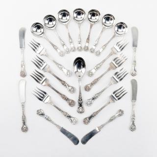 Appraisal: Twenty-Two Pieces Gorham Sterling Silver King George Flatware Includes salad