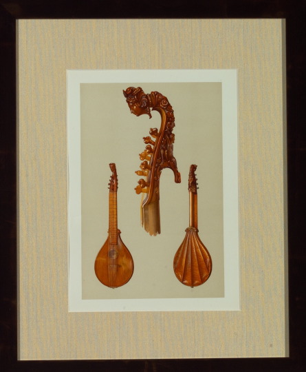 Appraisal: British School th Century Musical Instruments suite of six chromolithographs