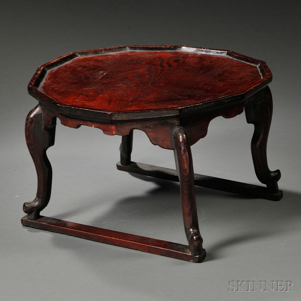 Appraisal: Tray Table Hojokban Korea th th century with a twelve-sided