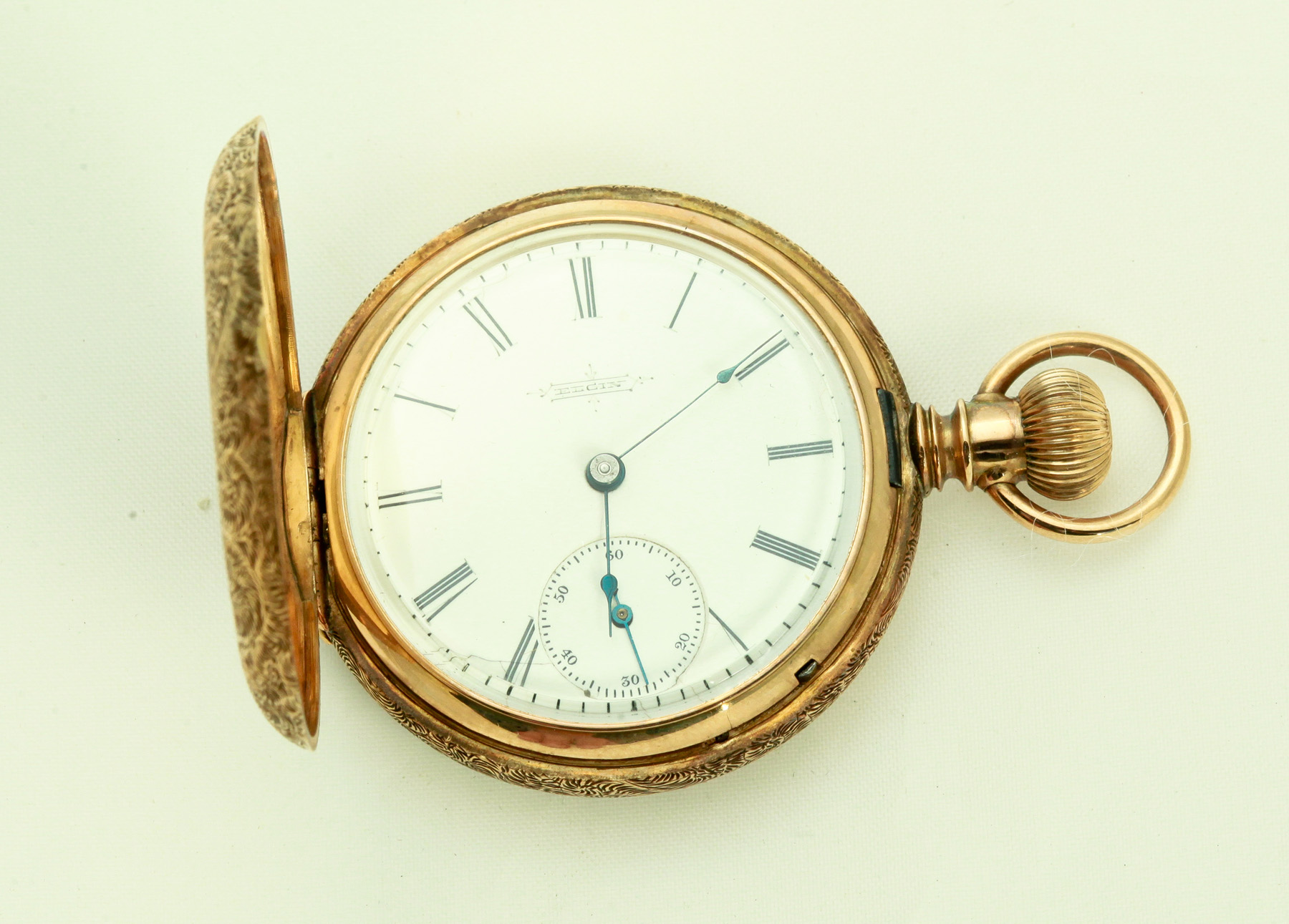 Appraisal: GOLD ELGIN HUNTER CASE POCKET WATCH American th century Elgin