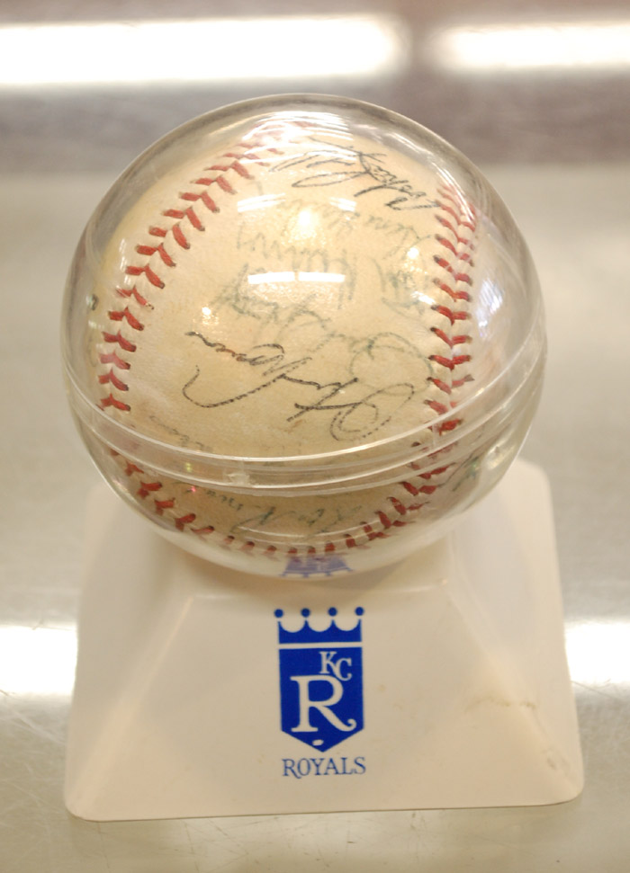 Appraisal: KANSAS CITY ROYALS AUTOGRAPHED TEAM BASEBALL c featuring autographs including