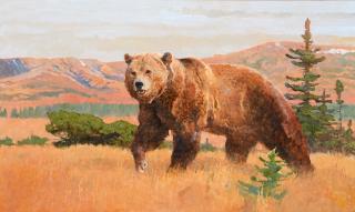 Appraisal: Bob Kuhn - The Great Bear acrylic on board inchessigned