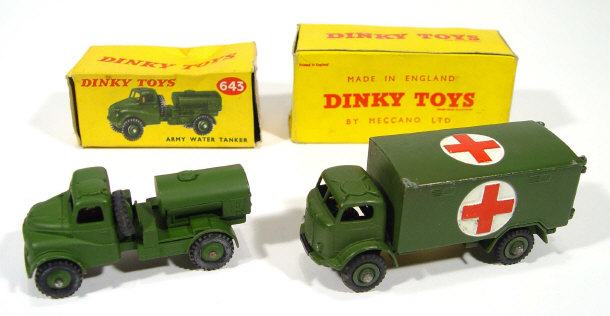 Appraisal: Boxed Dinky Toys army water tanker and a boxed Dinky