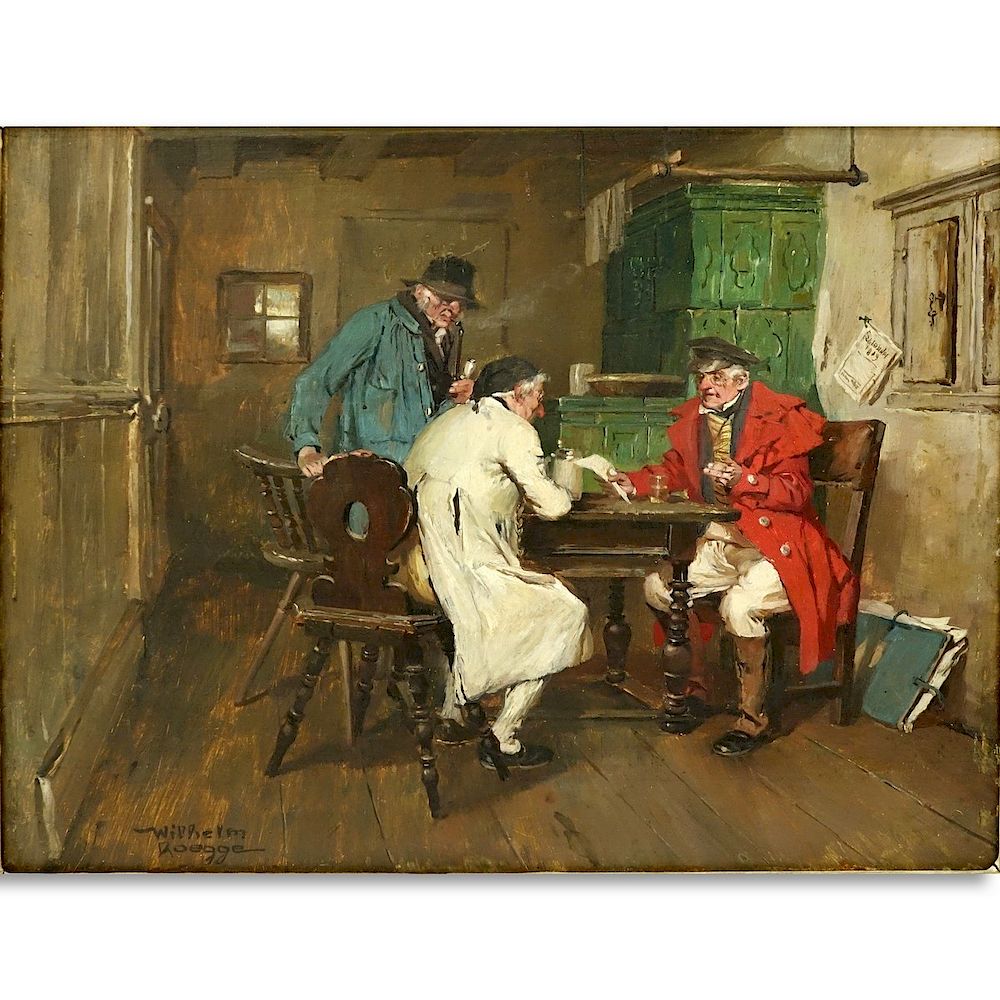 Appraisal: Wilhelm Roegge I German - Oil on Board Interior Scene