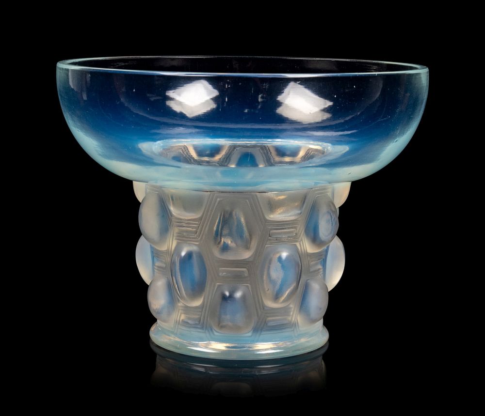 Appraisal: Rene Lalique Rene Lalique Circa St Cyr footed bowl opalescent