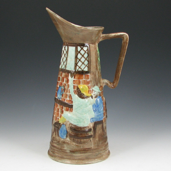 Appraisal: Radford Handpainted Pub Scene Tankard Radford handpainted tankard with scene