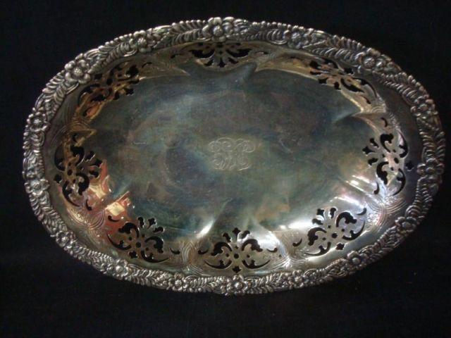 Appraisal: TIFFANY Sterling Tray With a monogram From an East th