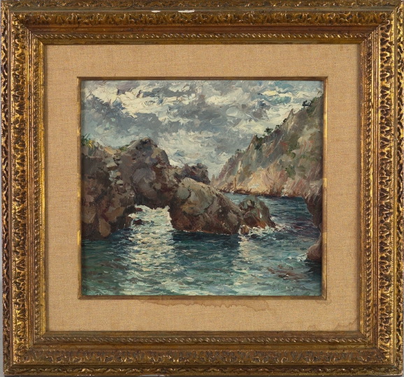 Appraisal: Italian School Early th Century A Rocky Coast oil on