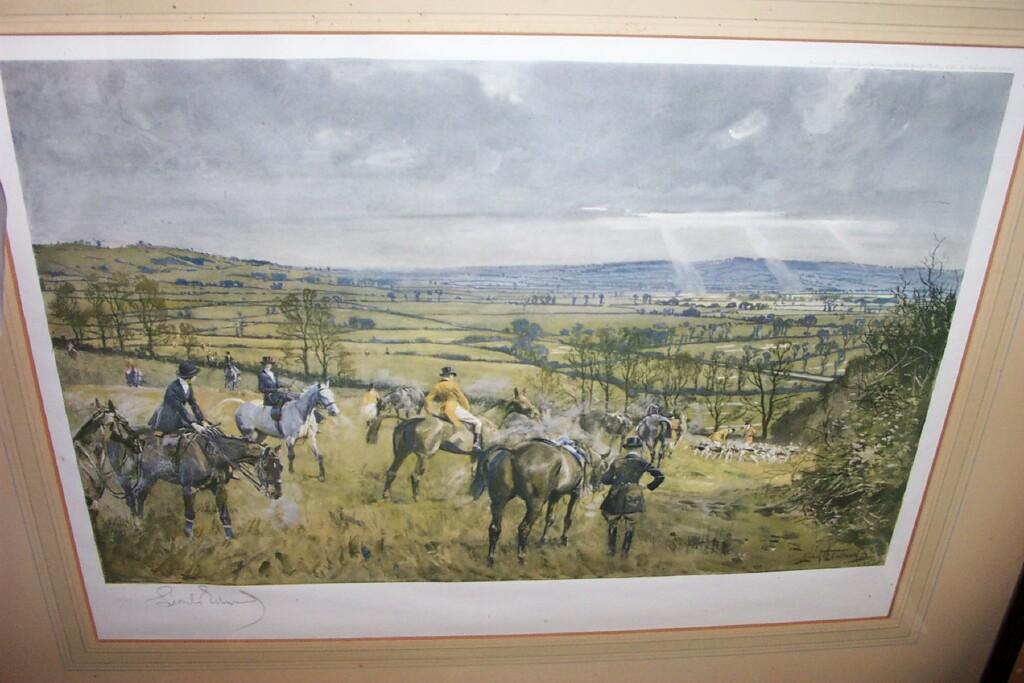 Appraisal: A signed coloured hunting print after Lionel Edwards showing the