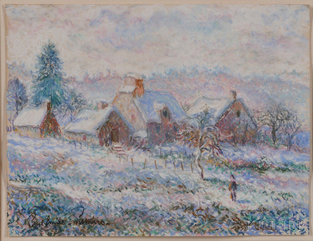 Appraisal: Paul-Emile Pissarro French - Farm in Winter Signed l l