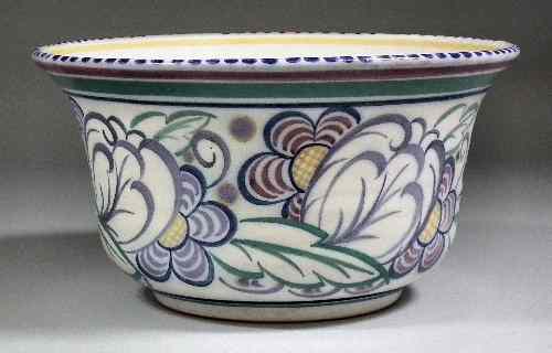 Appraisal: A Carter Stabler Adams Ltd Poole pottery bowl painted in