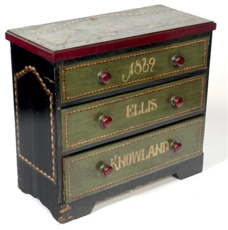 Appraisal: VICTORIAN PAINTED CHEST LATE TH CENTURY in the Colonial style