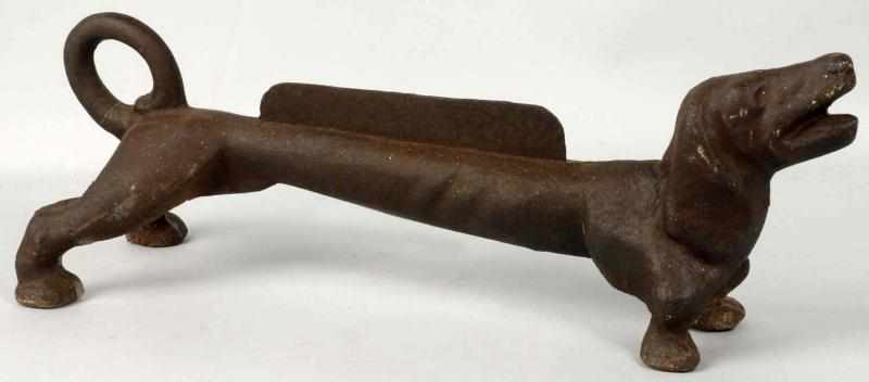 Appraisal: Cast Iron Hubley Dachshund Boot Scraper Description Light soiling minor