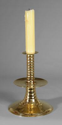 Appraisal: Rare large mid-drip candlestick sausage turned with trumpet-shaped base and