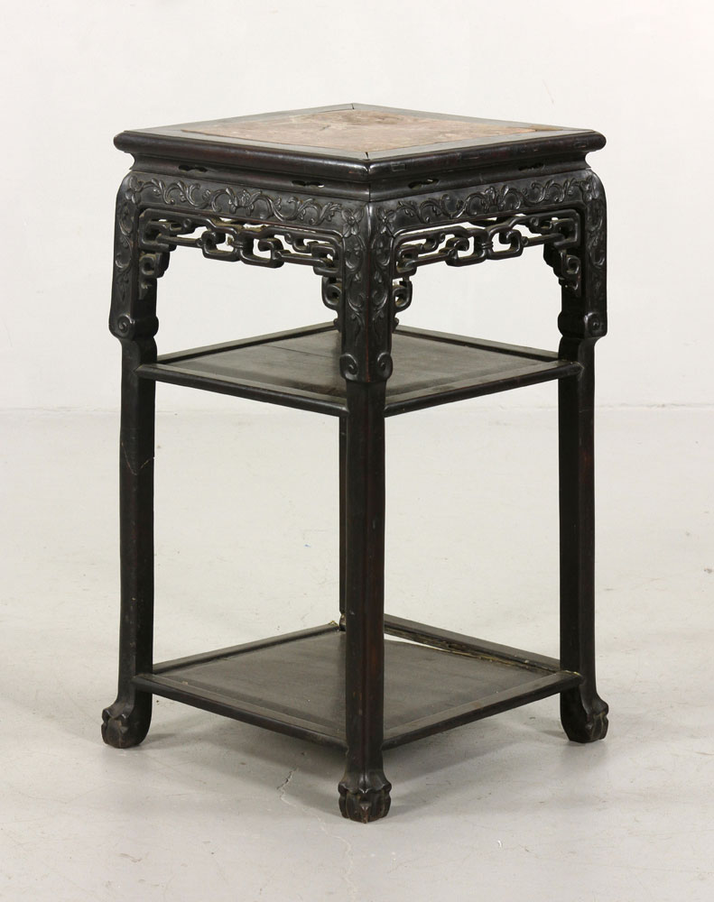 Appraisal: - Early th C Chinese Marble Top Table Early th