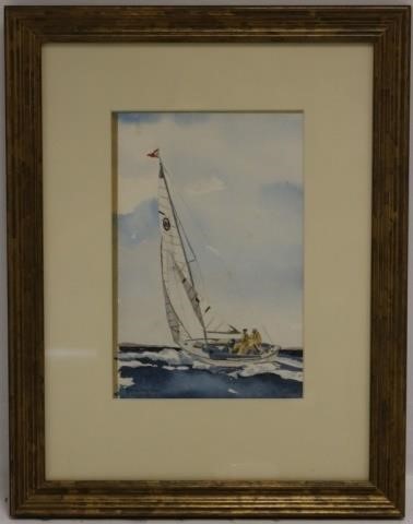 Appraisal: NORMAN FORTIER - SOUTH DARTMOUTH WATERCOLOR TITLED BARBARA'S BOAT SIGNED