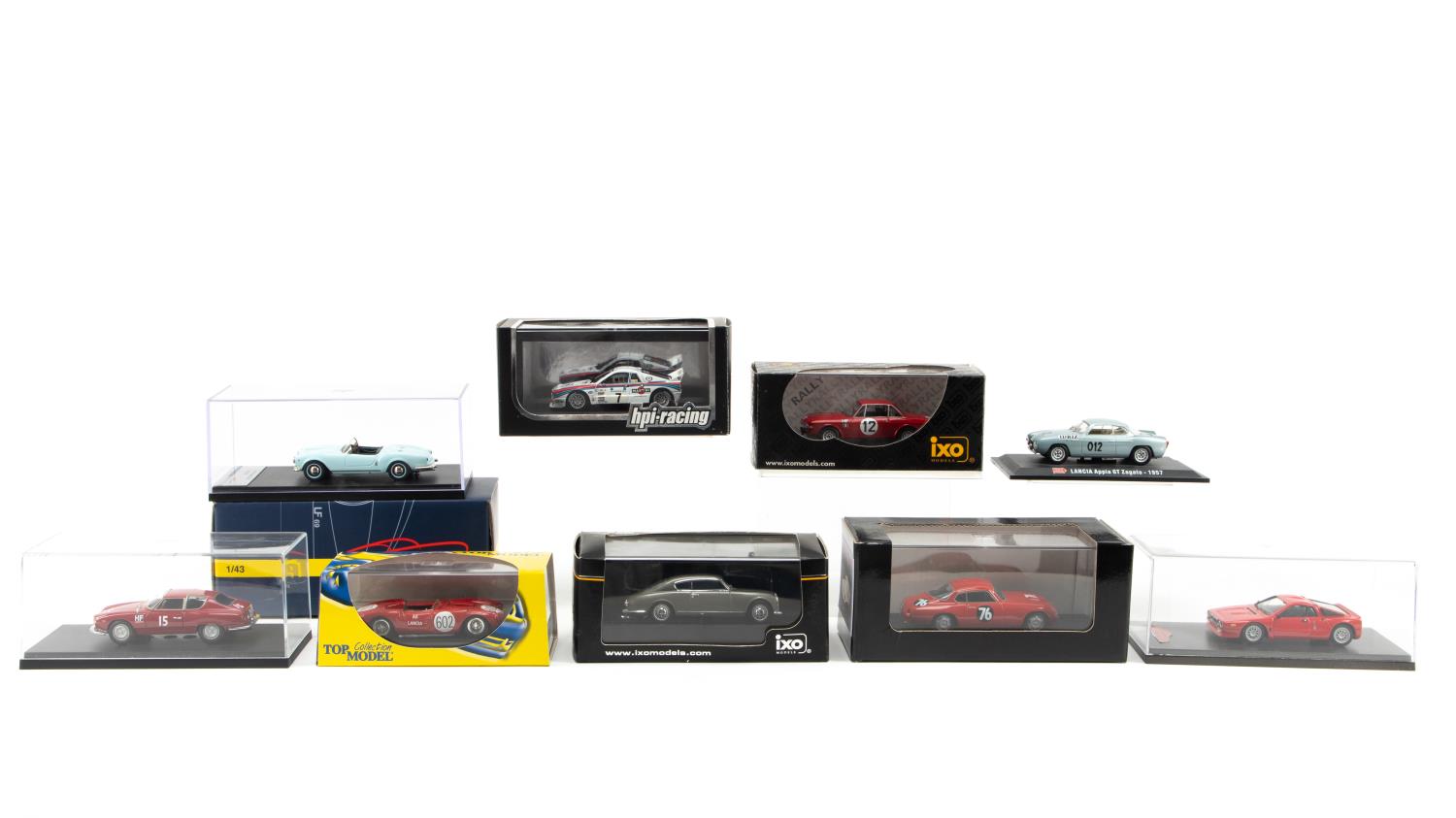 Appraisal: NINE SCALE MODEL VINTAGE ITALIAN CARS Group of nine scale