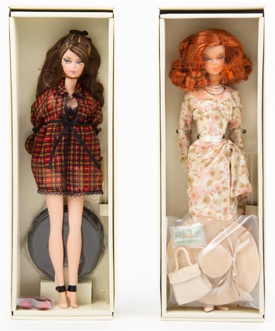 Appraisal: Sale Lot Two Gold Label Silkstone Fashion Model Collection Barbies