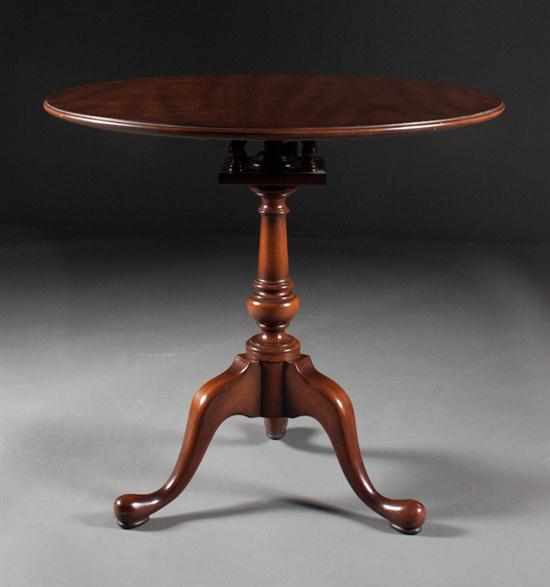 Appraisal: Heritage Federal style mahogany tilt-top tea table th century in