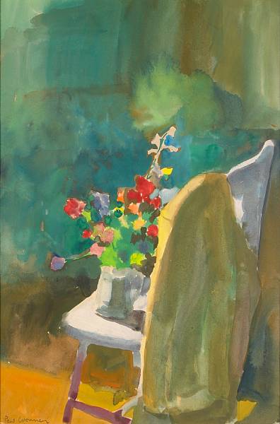 Appraisal: Paul Wonner American - Flowers on the Chair signed 'Paul