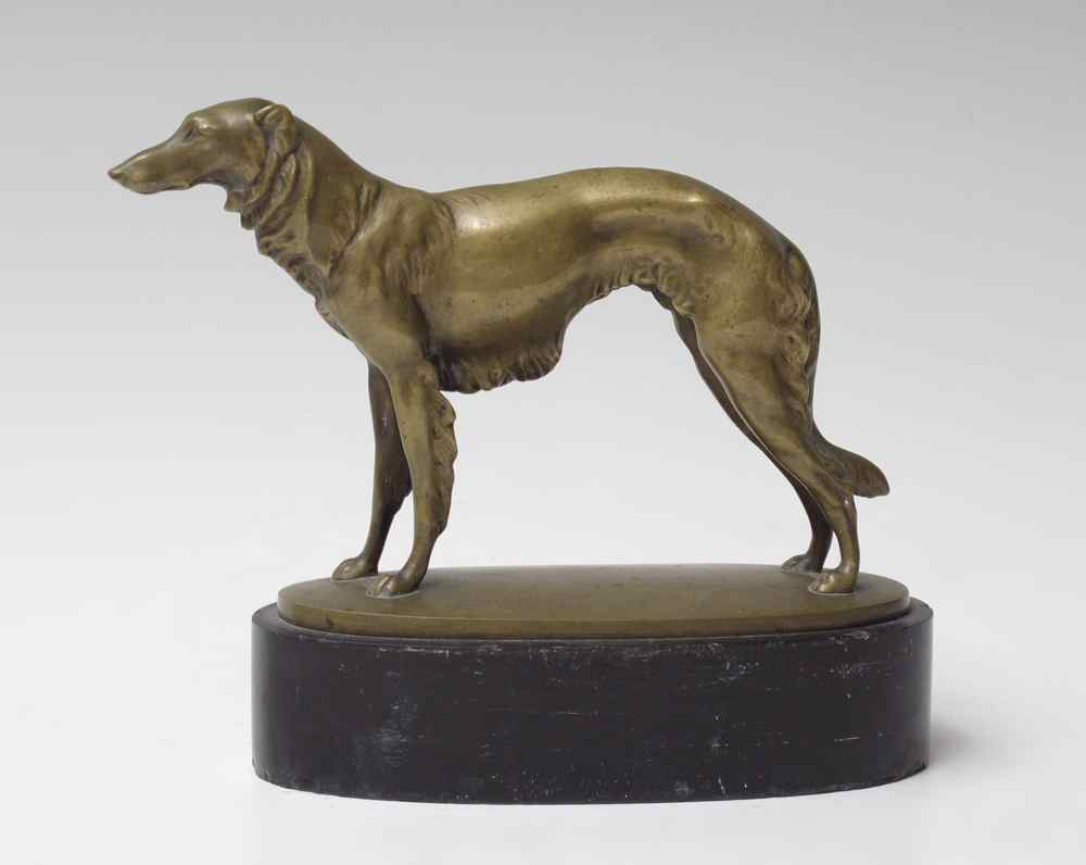 Appraisal: ULLMANN Theodor Austrian - Russian Wolfhound Bronze ''h x ''w