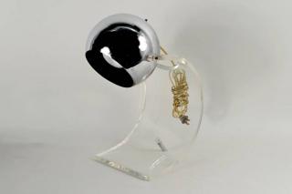 Appraisal: Mid-century chrome and lucite table lamp high wide deep