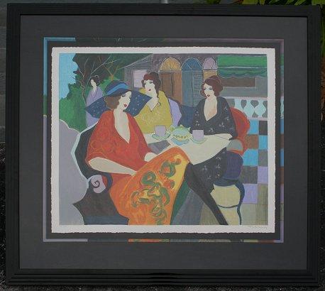 Appraisal: TARKAY Itzak Israel - Ladies at an Outdoor Cafe Color