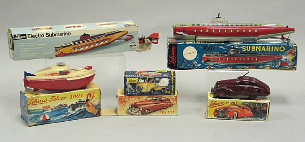 Appraisal: Schuco Boxed land and sea toys A Boat a Submarine