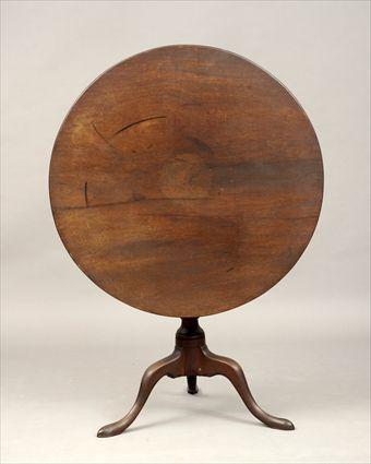 Appraisal: George III Mahogany Tripod Table in in diam