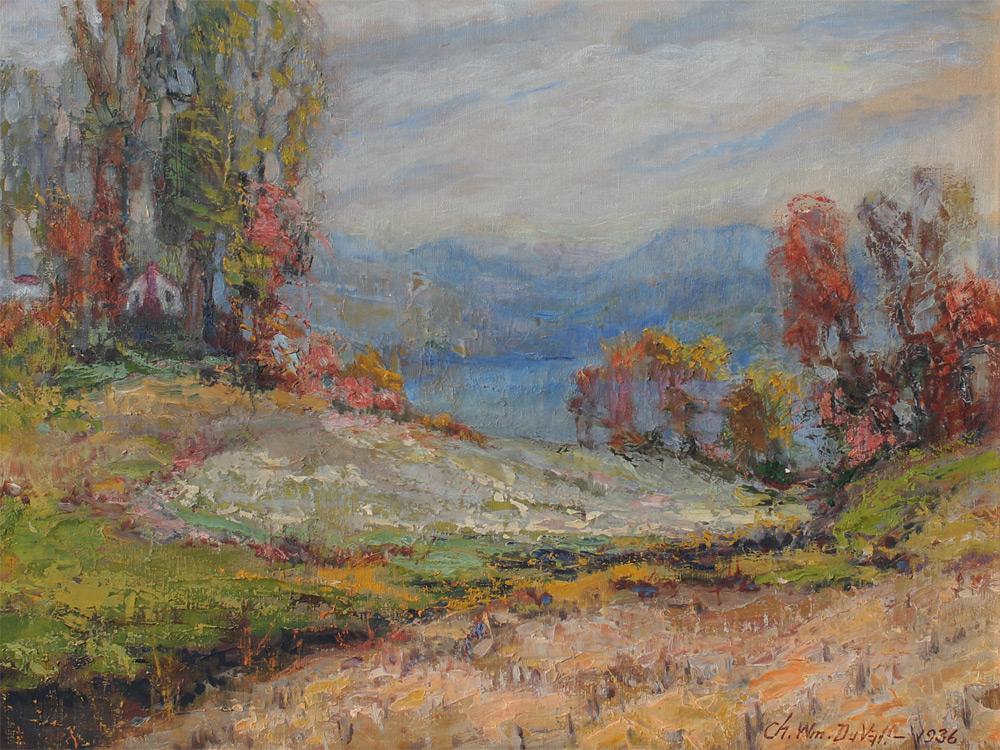 Appraisal: DUVALL Charles William American - Autumnal Valley with Lake and