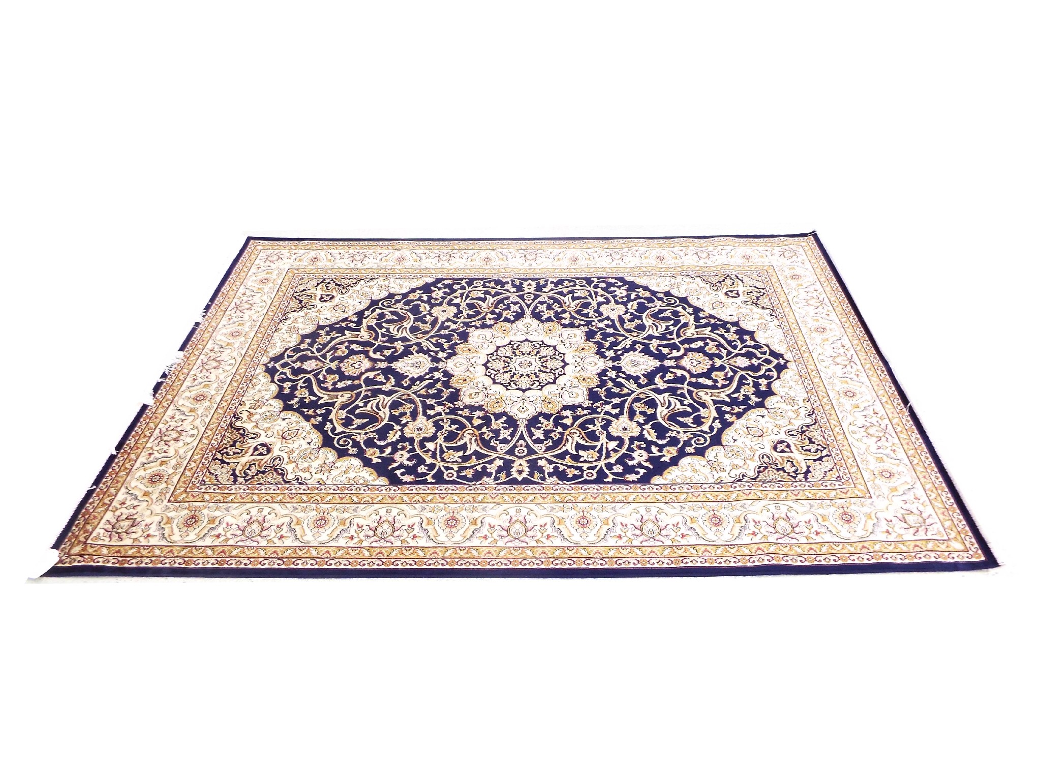 Appraisal: Keshan carpet with blue ground x