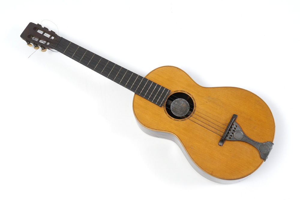 Appraisal: ZOGBAUM FAIRCHILD TILTON'S IMPROVED GUITAR Latter th century production medallion