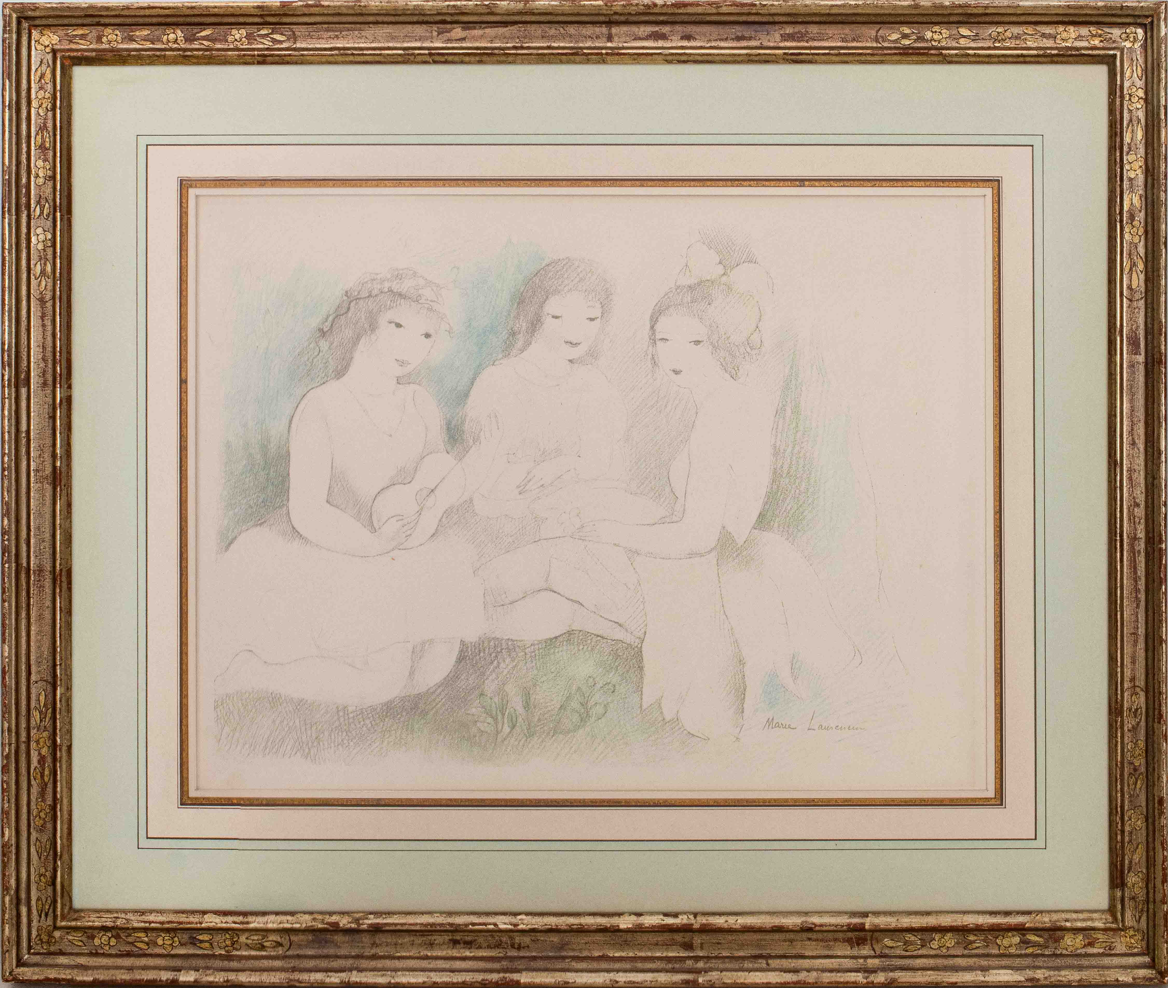 Appraisal: MARIE LAURENCIN LITHOGRAPH OF THREE WOMEN Marie Laurencin French -